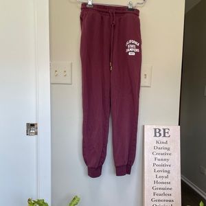 Cozy maroon sweatpants